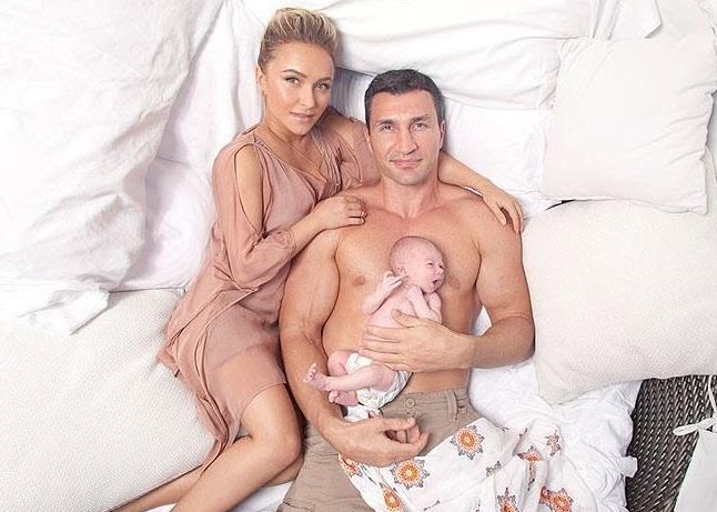  Panettiere y Klitschko con la bebé Kaya