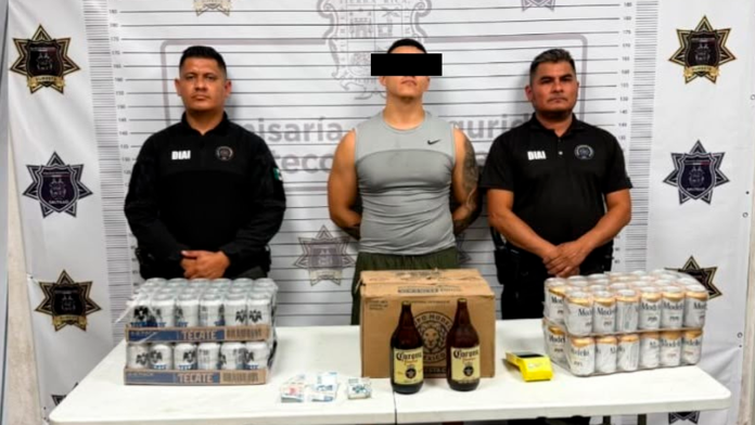 Presunto vendedor clandestino de alcohol en Saltillo