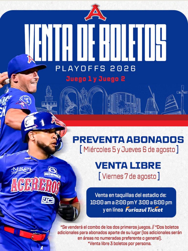 Preventa y Venta de boletos para PlayOffs de Acereros