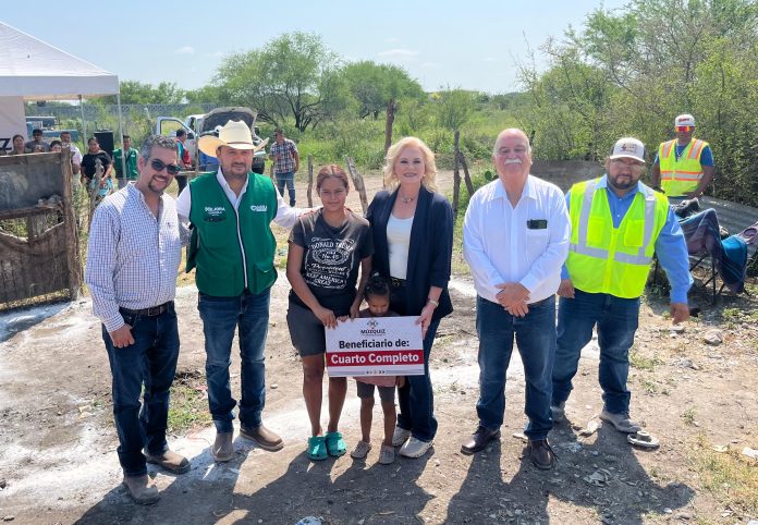 El Gobierno Municipal de Múzquiz inició el programa Cinco Acciones de Cuartos Completos en el ejido Nogalitos