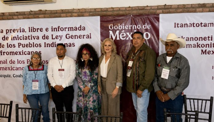 Múzquiz realizó una Asamblea Regional de Consulta Indígena con participación de los pueblos Mascogo y Kikapú y representantes del INPI.