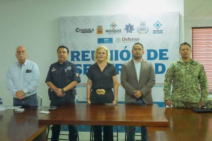 Laura Patricia Jiménez Gutiérrez, sostuvo una reunión de Seguridad Pública con representantes de los tres órdenes de gobierno