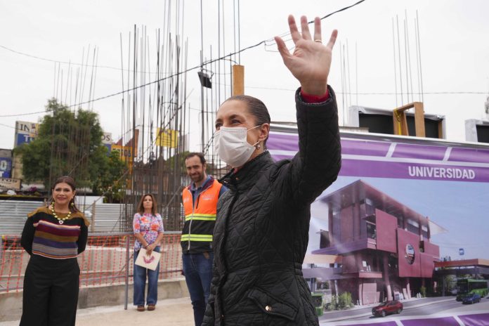 Claudia Sheinbaum supervisa construcción de la Línea 4 del Cablebús que registra 20% de avance; estará lista en diciembre de 2027
