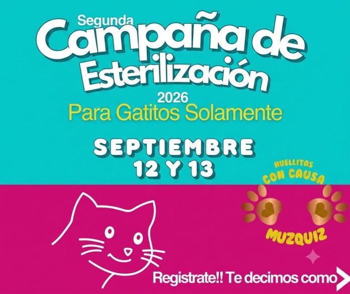 Huellitas con Causa prepara una campaña de esterilización en Múzquiz para el 12 y 13 de septiembre; necesitan al menos 20 registros.