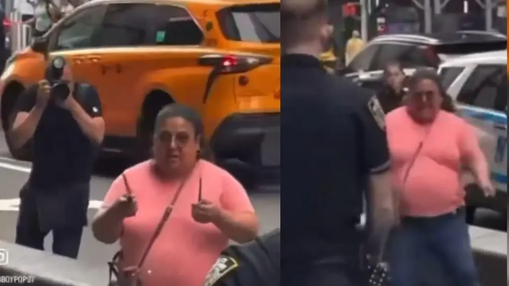 Mujer atacante en Times Square, New York