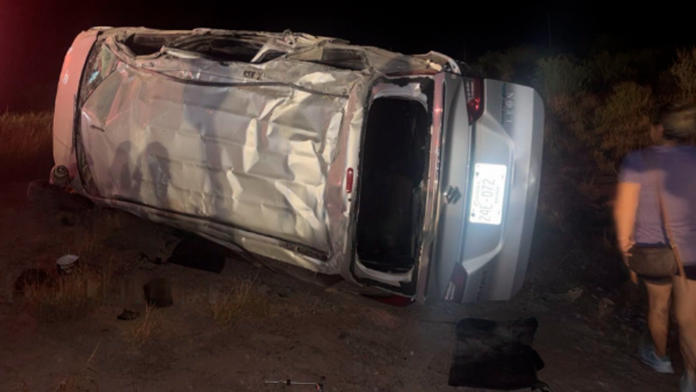 Volcadura en Ramos Arizpe