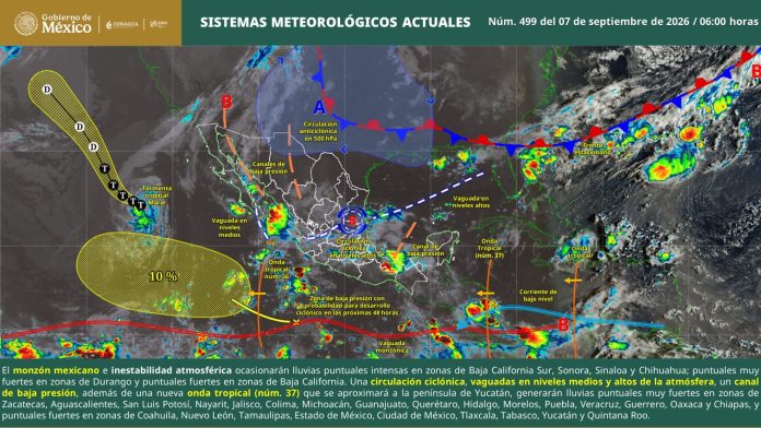 Prevén lluvias fuertes y tormentas eléctricas este lunes en Saltillo y la Región Sureste