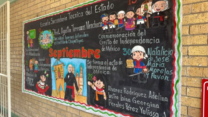 Secundarias de la Zona Escolar 302 preparan actos por los Niños Héroes y su participación en el desfile del 16 de septiembre en Múzquiz.