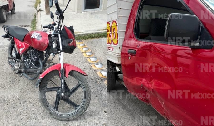 Un adolescente de 14 años resultó lesionado tras el choque de su motocicleta contra un vehículo en el barrio Morelos de Múzquiz.