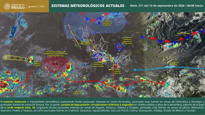 LLUVIAS FUERTES Y RACHAS DE VIENTO SE PREVÉN ESTE LUNES EN COAHUILA