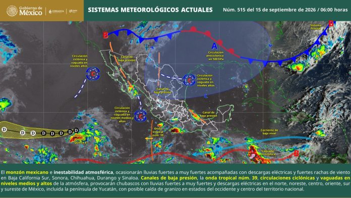Lluvias y rachas de viento prevalecerán este martes en Coahuila