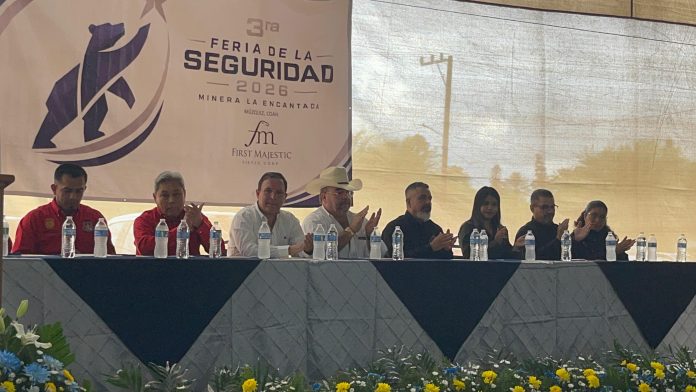 Múzquiz fue sede de la Tercera Feria de Seguridad 2026 de Mina La Encantada, con participación de empresas, rescate, escuelas y autoridades.
