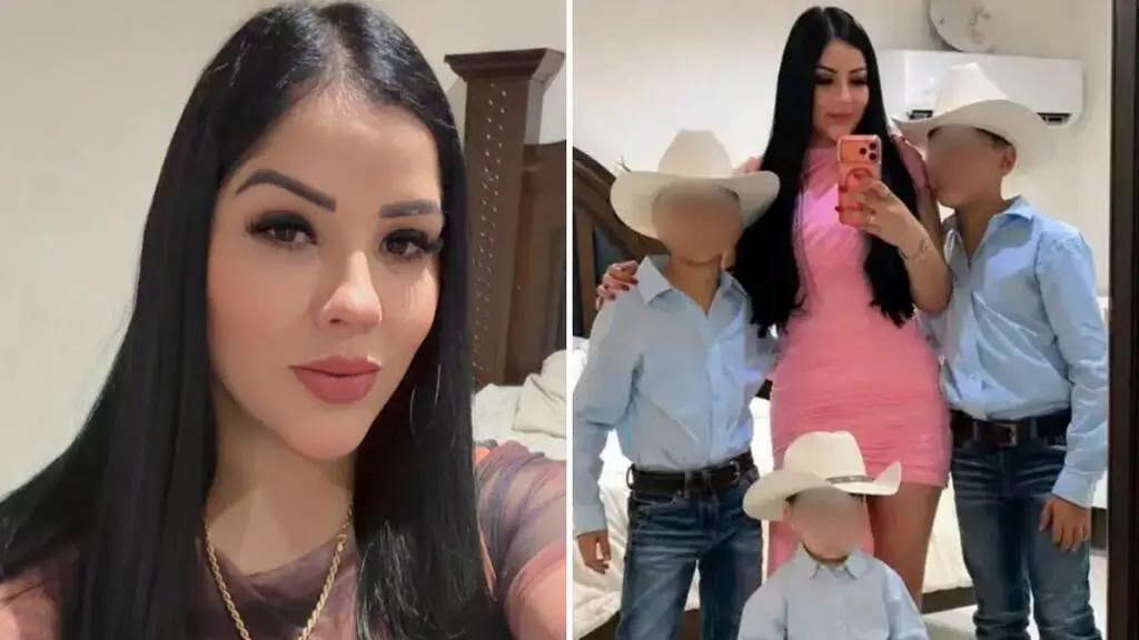 Cinthia Tamez Rivera y sus hijos